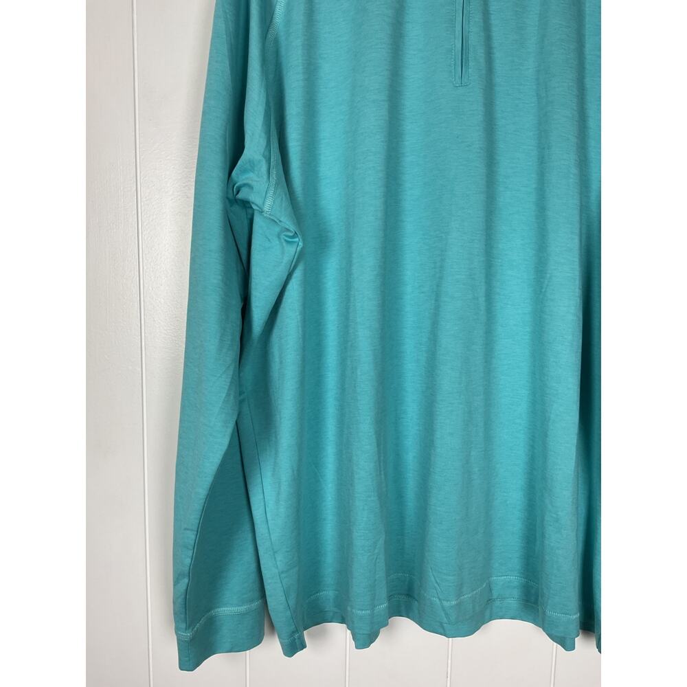 Johnnie-O Men's Long Sleeve 1/4 Zipper Teal Shirt Size XL - Picture 3 of 7